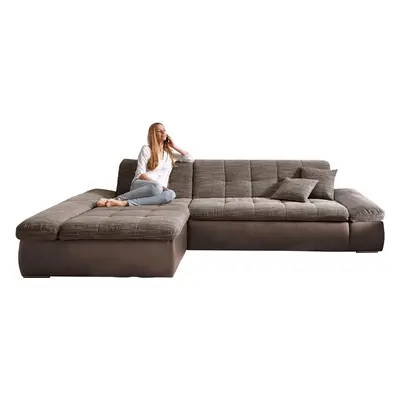 DOMO collection "Moric, L-Form, XXL-Sofa - Breite 300cm, viel Platz, auch in Cord" wahlweise mit Bettfunktion und Armteilverstel