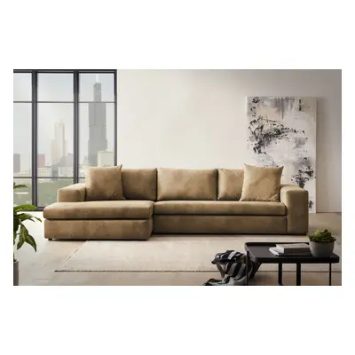 Home affaire Ecksofa "SLEETLAND XXL in Samtvelours oder Vintage-Leder-Optik, L-Form," besonders gross und bequem