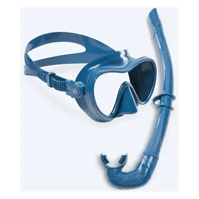Watery Combo Schnorchelset für Erwachsene - Cliff - Blau - Snorchelsets für Erwachsene (16+ Jahre)