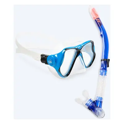 Watery Combo Schnorchelset für Erwachsene - Hudson Semi-Dry - Blau - Snorchelsets für Erwachsene