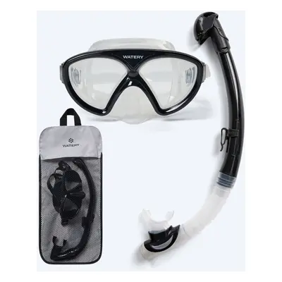 Watery Combo Schnorchelset für Junior (8-15) - Ohio - Schwarz - Snorchelsets für Erwachsene (16+ Jahre)