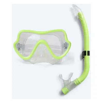 Watery Combo Schnorchelset für Junior (8-15) - Trigger - Gelb - Snorchelsets für Kinder (4-16 Jahre)