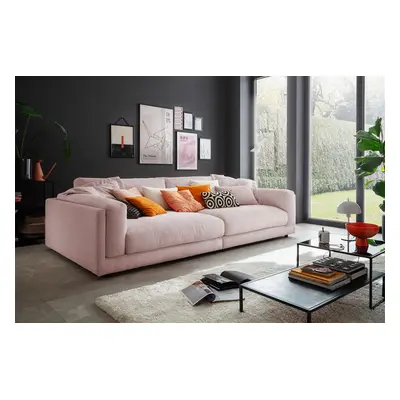 KAWOLA Big Sofa RAINA Cord rosa