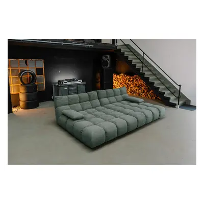 KAWOLA Big Sofa VIVIEN Feincord grün