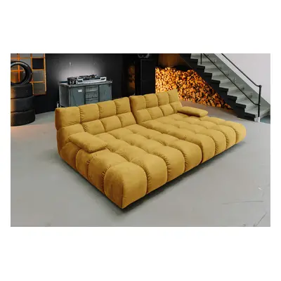 KAWOLA Big Sofa VIVIEN Velvet curry