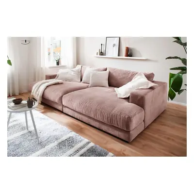 KAWOLA Big Sofa MADELINE Cord rosa