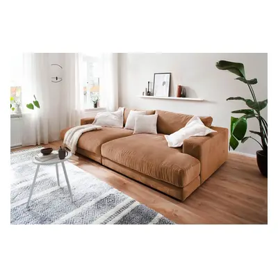 KAWOLA Big Sofa MADELINE Cord rost